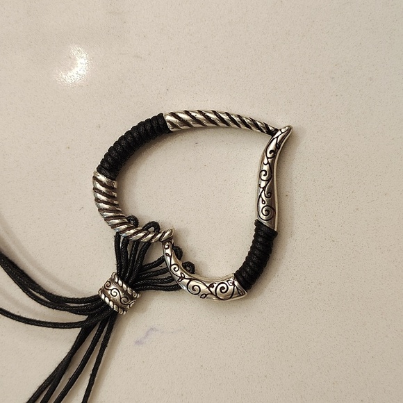 Brighton Heritage Heart Black Corded Pendant Necklace - Picture 2 of 8